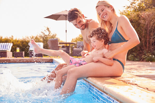 Family In Pool