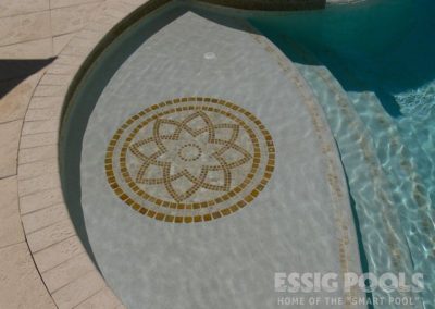 tile mosaic in a swimming pool