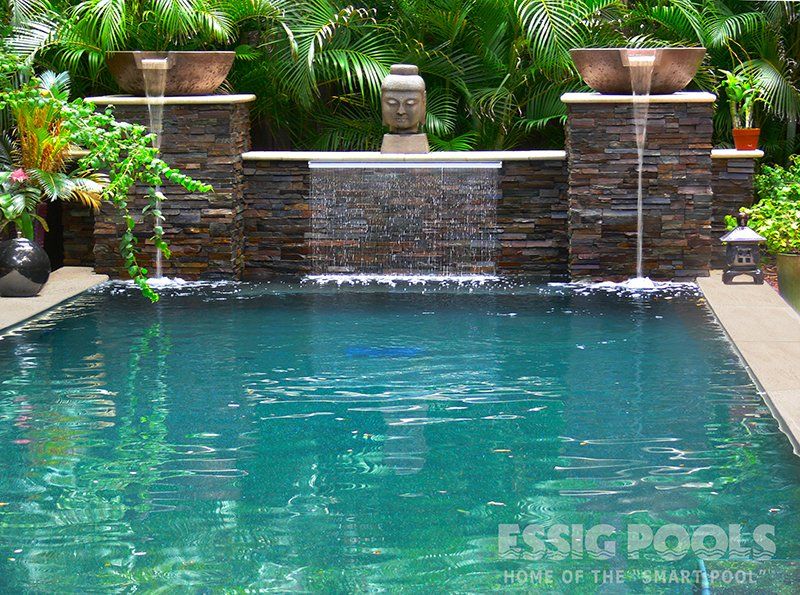 Luxurious backyard pool